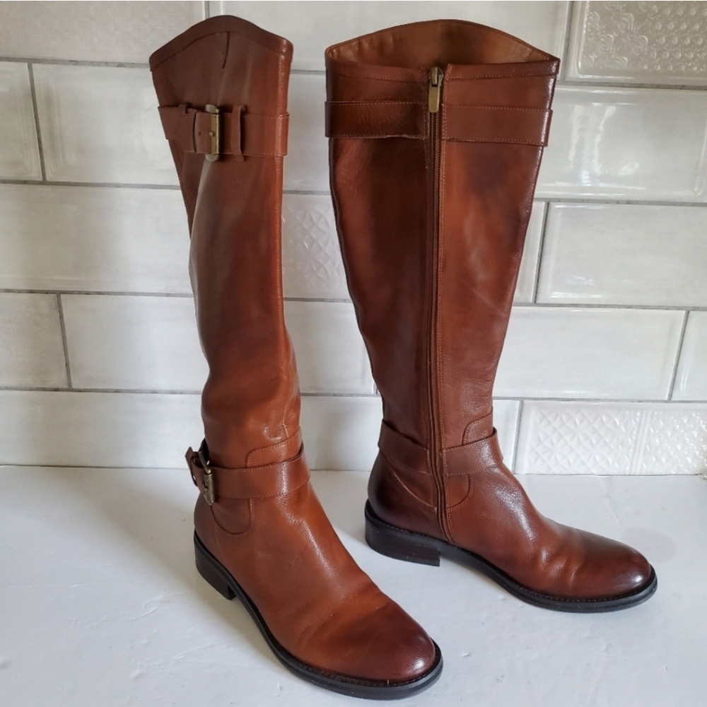 Enzo Angiolini 6.5 Old Money Western Equestrian Classic Leather Riding Boots